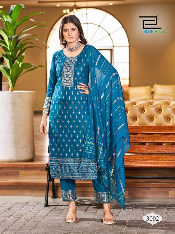 Blue Hills Royal Touch Vol 3 Kurti With Bottom Dupatta Collection